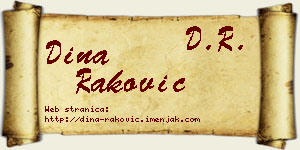 Dina Raković vizit kartica